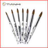 TIANMI Gradient Color Kolinsky akril köröm ecsetek Nail Art Tool körömlakk ecset készlet festőtoll köröm kezdőknek