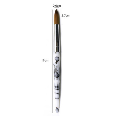 TIANMI Gradient Color Kolinsky akril köröm ecsetek Nail Art Tool körömlakk ecset készlet festőtoll köröm kezdőknek