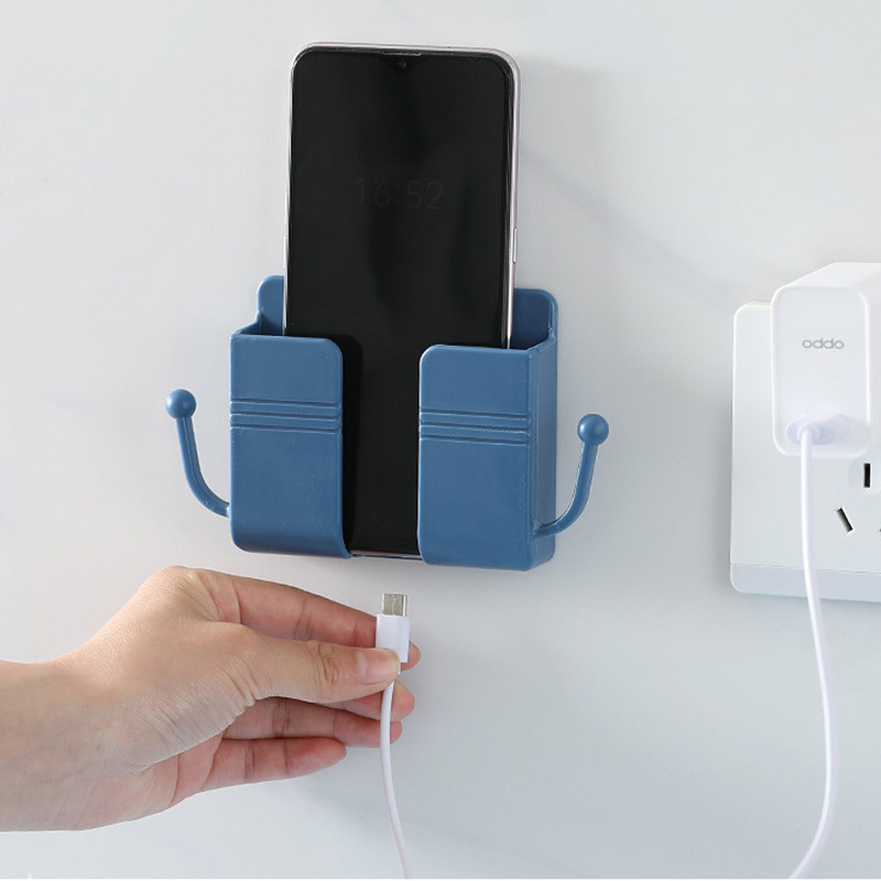 Fonken Αναβαθμισμένο Κιβώτιο Αποθήκευσης Επιτοίχιας βάσης Βάση φόρτισης κινητού τηλεφώνου Αυτοκόλλητο τοίχου Ατζέντα Smartphone Θήκη κρεμαστή βάση