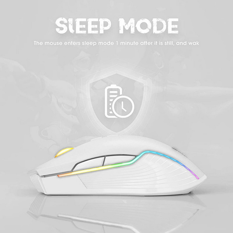 2.4G Ασύρματο ποντίκι παιχνιδιών 7 πλήκτρων RGB με οπίσθιο φωτισμό PC Gamer Mouses Πληκτρολόγιο 3600 DPI Ποντίκι υπολογιστή Επαναφορτιζόμενα ποντίκια Onikuma CW905