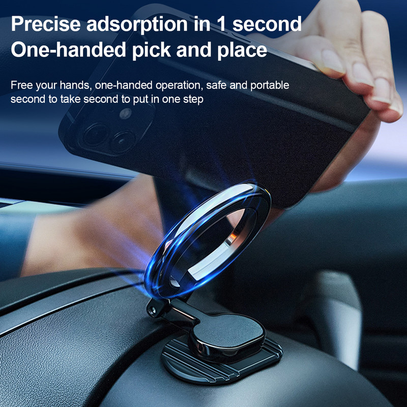 FONKEN za Apple Magsafe Ring Držač za telefon u automobilu za Iphone 14 13 12 Pro Max Magnetski držač za telefon za montažu na nadzornu ploču GPS stalak