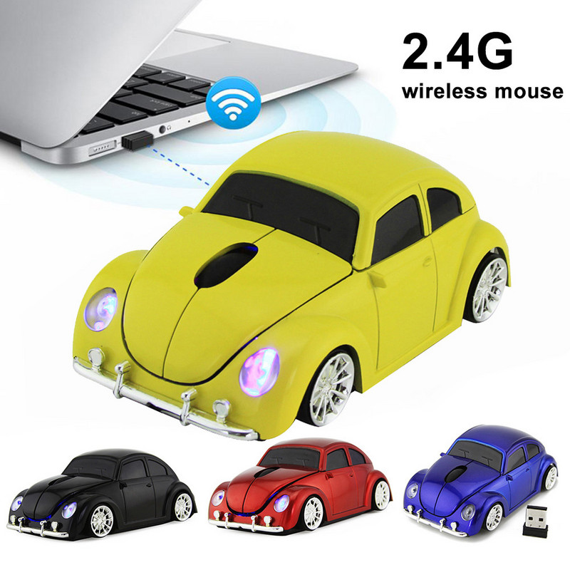 Vezeték nélküli autó alakú számítógépes egér USB optikai mini 3d ergonómikus SUV játék egerek hordozható PC gamer mause laptophoz, Macbookhoz