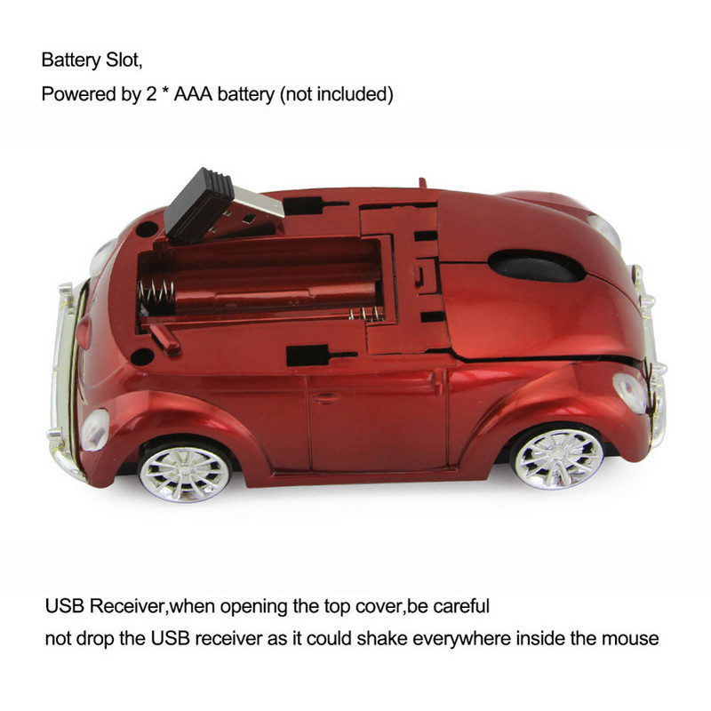 Vezeték nélküli autó alakú számítógépes egér USB optikai mini 3d ergonómikus SUV játék egerek hordozható PC gamer mause laptophoz, Macbookhoz