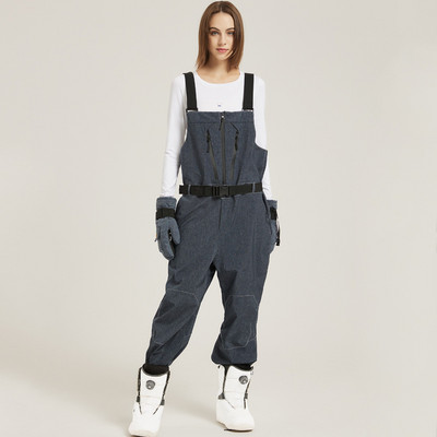 Új One Piece sínadrágok Férfi Női Síoverall Farmer Jumpsuits Outdoor Snowboard Kosztümök Laza szélálló vízálló síruhák