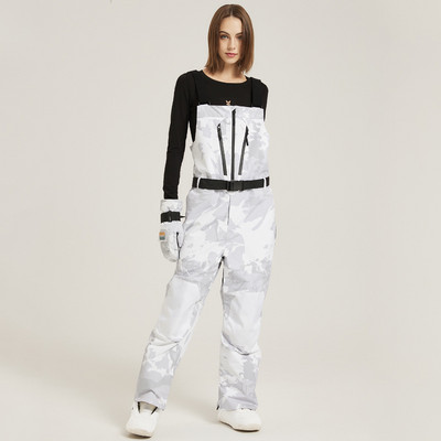 Új One Piece sínadrágok Férfi Női Síoverall Farmer Jumpsuits Outdoor Snowboard Kosztümök Laza szélálló vízálló síruhák