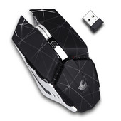 Bezdrôtová herná myš X11, nabíjateľná 2,4G bezdrôtová tichá LED USB optická ergonomická herná myš pre notebook/PC