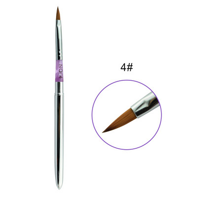 Pro Nail Art szobor ecset Kolinsky Sable akril púder toll #2/4/6/8/10/12 UV Gel Builder Carving Rajz ecsetek