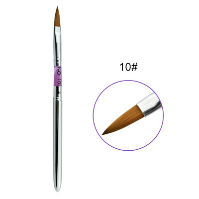 Pro Nail Art szobor ecset Kolinsky Sable akril púder toll #2/4/6/8/10/12 UV Gel Builder Carving Rajz ecsetek