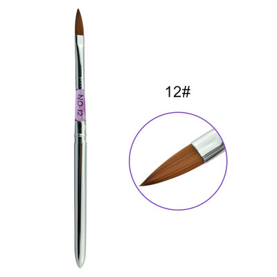 Pro Nail Art szobor ecset Kolinsky Sable akril púder toll #2/4/6/8/10/12 UV Gel Builder Carving Rajz ecsetek