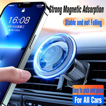 Магнитен държач за телефон за iPhone 14 13 12 Pro Max Smarphone Универсален пръстен Magsafe Phone Mount Скоба за мобилен телефон в кола Магнитна