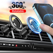 Suport magnetic pentru mașină compatibil cu iPhone 14/12/13/Pro/12 Max/12 Mini Carcasă Magsafe Suport pentru telefon cu ventilație magnetică puternică