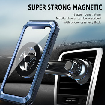 Καθολική μαγνητική θήκη τηλεφώνου Ισχυρός μαγνήτης Κλιπ αεραγωγού αυτοκινήτου Βάση κινητού τηλεφώνου για iPhone 14 Plus 13 12 OPPO Xiaomi Samsung