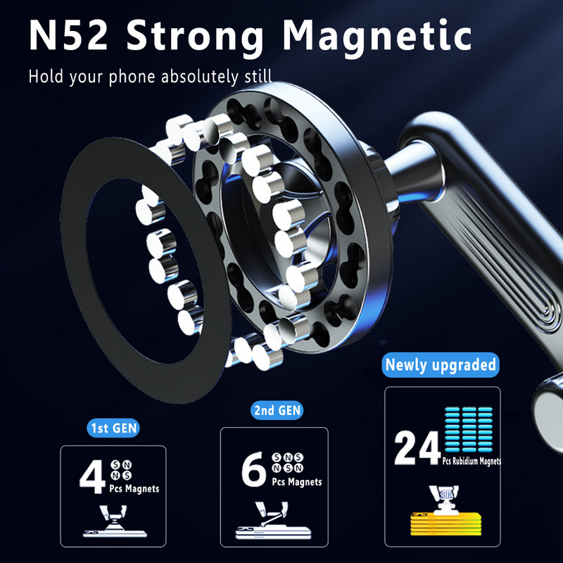 Suport magnetic universal pentru telefon Magnet puternic Cleme pentru aerisire auto Suport pentru telefon mobil pentru iPhone 14 Plus 13 12 OPPO Xiaomi Samsung