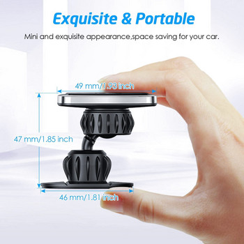 Universal μαγνητική βάση στήριξης τηλεφώνου αυτοκινήτου για iPhone Samsung Xiaomi Magnet Mount Στρογγυλό στήριγμα αυτοκινήτου Βάση ταμπλό για κινητό τηλέφωνο