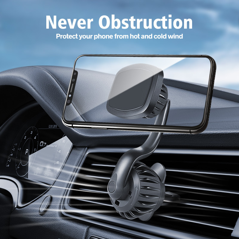 Suport magnetic universal pentru telefon pentru iPhone Samsung Suport magnetic cu rotație de 360 de ore Suport pentru telefon pentru ventilație de mașină pentru Huawei Xiaomi