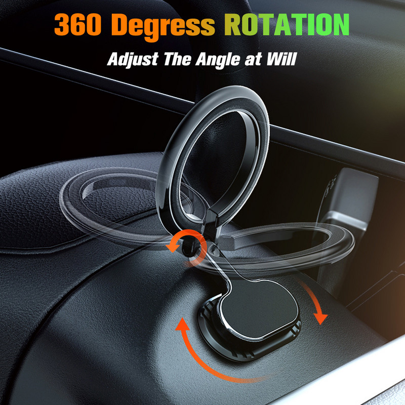 Armatuurlaua magnetiline telefonihoidiku rõngas autole MagSafe kinnitus iPhone 14 13 12 Pro Max Mini Magnet Case kokkuklapitava kronsteiniga autole