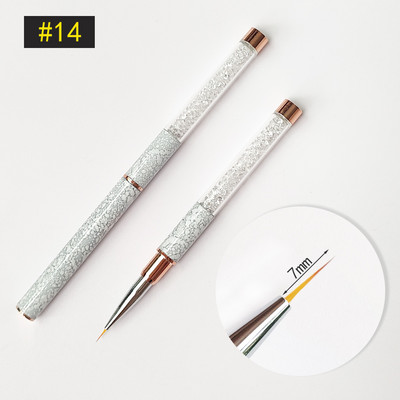 Nail Art kist Akrilne profesionalne akrilne četke za nokte Flower Painting Liner Crtanje četkica za ukrašavanje noktiju