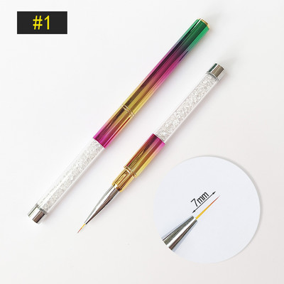 Nail Art kist Akrilne profesionalne akrilne četke za nokte Flower Painting Liner Crtanje četkica za ukrašavanje noktiju