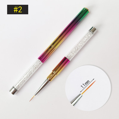 Nail Art kist Akrilne profesionalne akrilne četke za nokte Flower Painting Liner Crtanje četkica za ukrašavanje noktiju