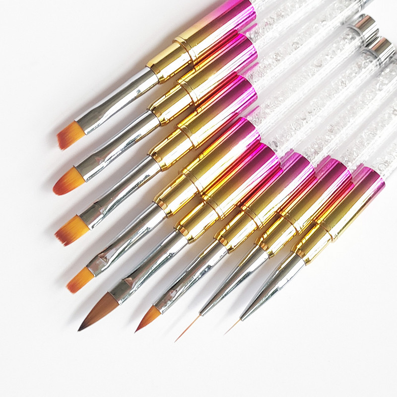 Nail Art kist Akrilne profesionalne akrilne četke za nokte Flower Painting Liner Crtanje četkica za ukrašavanje noktiju