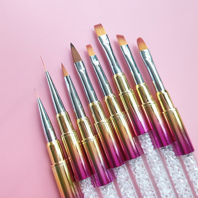 Nail Art kist Akrilne profesionalne akrilne četke za nokte Flower Painting Liner Crtanje četkica za ukrašavanje noktiju