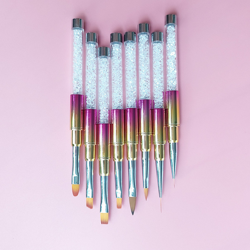 Nail Art kist Akrilne profesionalne akrilne četke za nokte Flower Painting Liner Crtanje četkica za ukrašavanje noktiju