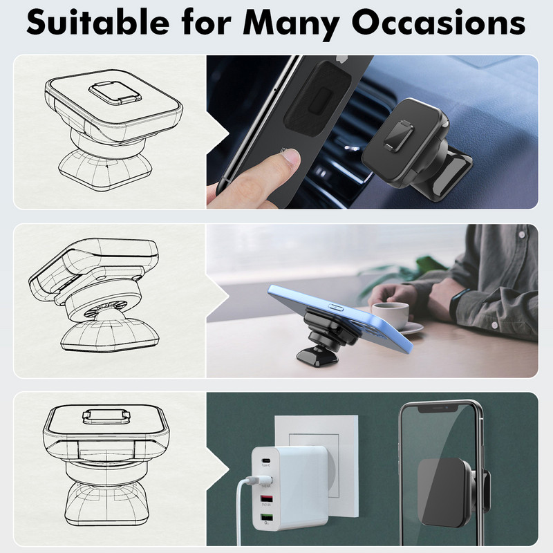 Magnetski držač za automobilski telefon, brza montaža, auto nadzorna ploča, stalak za mobilni telefon, GPS nosač za iPhone 13 12 Samsung Xiaomi Huawei
