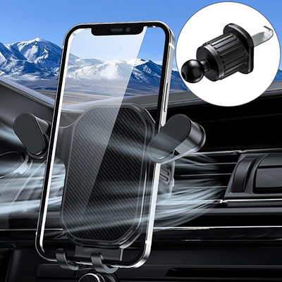 Автомобилен вентилационен отвор Clip Mount Стойка за мобилен мобилен телефон Gravity Car Phone Holder GPS скоба за iPhone 13 12 Xiaomi Redmi Samsung Huawei
