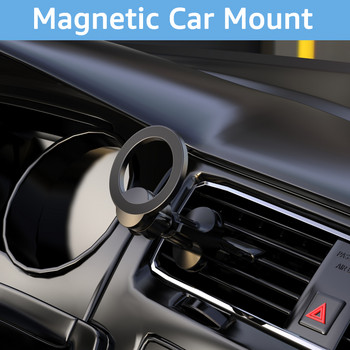 Универсален магнитен държач за телефон за кола Магнитен щипка за вентилационен отвор за кола за iPhone 13 12 Pro Max Мини стойка за телефон за кола Поддръжка на GPS скоба