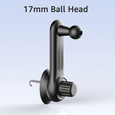 Cârlig de extensie pentru ventilație de mașină cu cap sferic de 17 mm pentru suport pentru telefonul auto, rotație de 360 de grade pentru suportul pentru telefon mobil auto cu gravitație magnetică