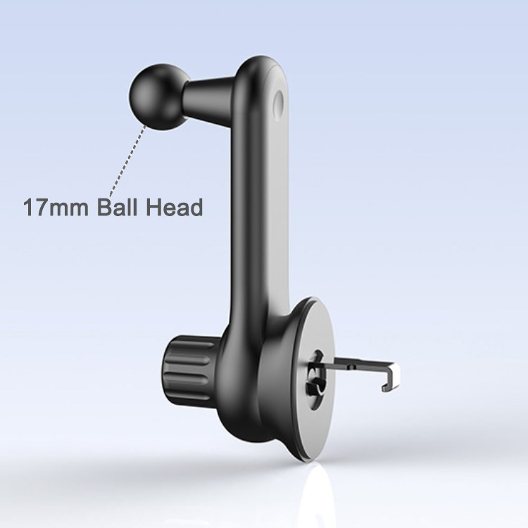 Cârlig de extensie pentru ventilație de mașină cu cap sferic de 17 mm pentru suport pentru telefonul auto, rotație de 360 de grade pentru suportul pentru telefon mobil auto cu gravitație magnetică