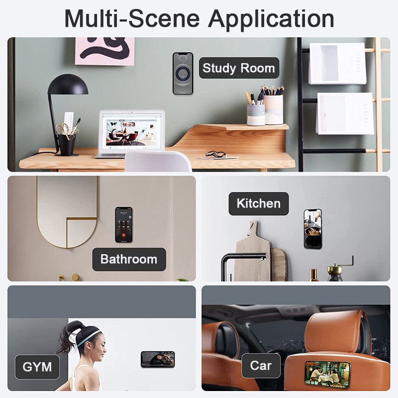 Magnetický držiak na mobilný telefón pre iPhone 12 Pro Max, magnetický držiak do kúpeľne, kuchyne, nástenný držiak do auta pre iPhone 13 Pro Max