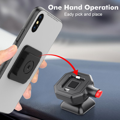 Универсален държач за телефон за кола Quick Lock Стойка за мобилен телефон Стойка за iPhone Samsung Xiaomi Табло за кола Смартфон GPS скоба
