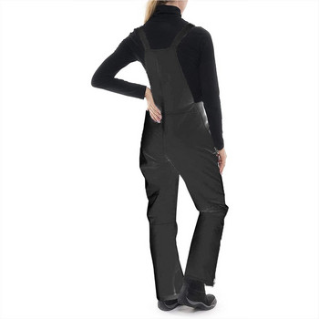 Γυναικείο παντελόνι σκι Σαλιάρα Μαύρη Χρώμα Ολόσωμη φόρμα χοντρή διατήρηση-ζεστό Γυναικείο παντελόνι Snowboard Αξεσουάρ παντελόνι σκι