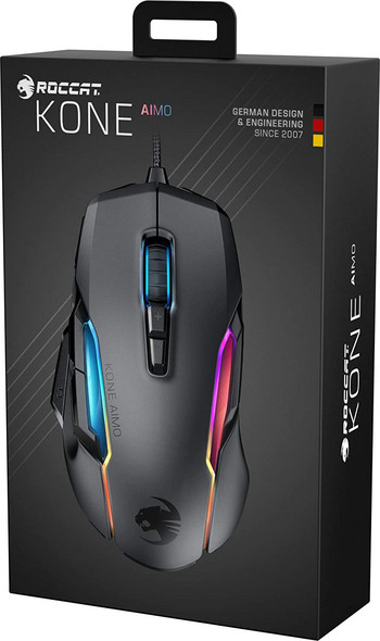 ROCCAT Kone AIMO Gaming Mouse (remastered) – Οπτικός αισθητήρας Owl-Eye υψηλής ακρίβειας (από 100 έως 16.000 DPI), Μαύρο