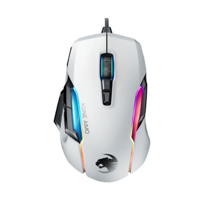 Mouse de joc ROCCAT Kone AIMO (remasterizat) – Senzor optic cu ochi de bufniță de înaltă precizie (de la 100 la 16.000 DPI), negru