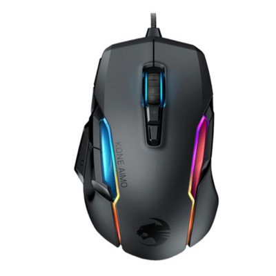Mouse de joc ROCCAT Kone AIMO (remasterizat) – Senzor optic cu ochi de bufniță de înaltă precizie (de la 100 la 16.000 DPI), negru