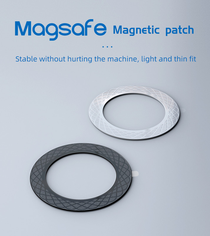 Magsafe Magnetic Patch Ring juhtmevaba laadimise kleebis mobiiltelefonile tagakaane tugev magnet iPhone 13 12 Pro Max 11 jaoks