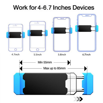 Универсален държач за телефон за кола Стойка за държач за мобилен телефон iPhone Xiaomi Redmi Samsung Щипки за монтиране на телефон за вентилация на кола Без магнит