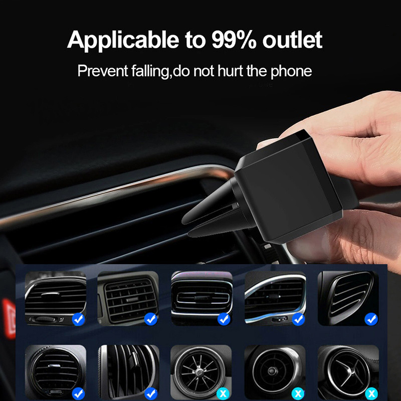 Suport universal pentru telefon pentru mașină Suport pentru telefon mobil pentru iPhone Xiaomi Redmi Samsung Cleme de fixare pentru aerisire pentru mașină fără magnetice