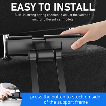 Universal πίσω μαξιλάρι αυτοκινήτου Βάση κινητού τηλεφώνου πίσω καθίσματος αυτοκινήτου Βάση στήριξης tablet PC για iPad Mini Air Pro για συσκευές 4,7-12,3 ιντσών