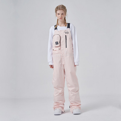 Naujos žieminės vientisos slidinėjimo kelnės moteriškos vyriškos lauko snieglenčių kombinezonai.