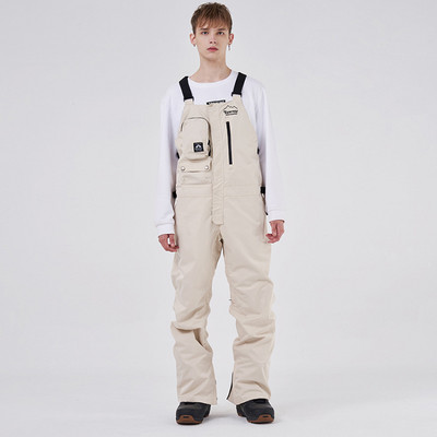 Naujos žieminės vientisos slidinėjimo kelnės moteriškos vyriškos lauko snieglenčių kombinezonai.