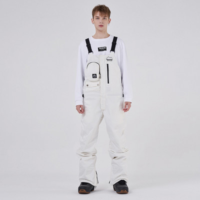 Naujos žieminės vientisos slidinėjimo kelnės moteriškos vyriškos lauko snieglenčių kombinezonai.