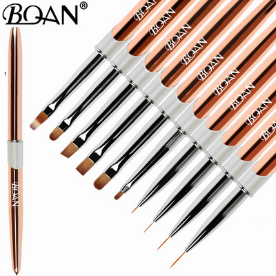 BQAN Rose Gold körömkefe körömdíszítő ecset vonal festő ecsetek kristály akril vékony bélés rajztoll manikűr eszközök UV gél