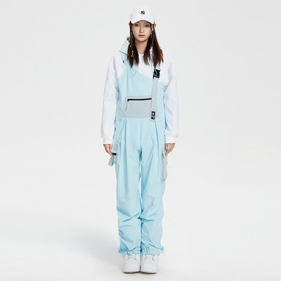 Pantaloni de schi dintr-o bucată, pentru femei, în aer liber, pentru costum de snowboard, salopete calde, cu cusături largi, pantaloni pentru zăpadă, rezistenți la vânt, impermeabili, pantaloni de schi de iarnă