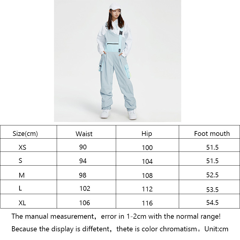 Pantaloni de schi dintr-o bucată, pentru femei, în aer liber, pentru costum de snowboard, salopete calde, cu cusături largi, pantaloni pentru zăpadă, rezistenți la vânt, impermeabili, pantaloni de schi de iarnă