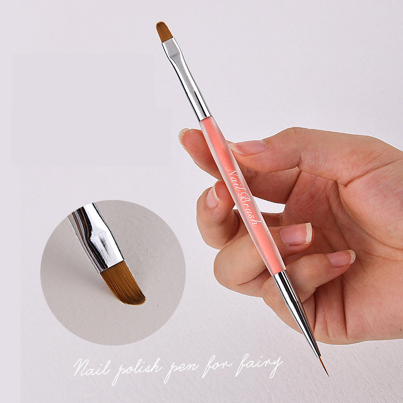 Duplafejű kristály fogantyú körömkefe bélés ecset festőtoll gél ecset Crystal Nail Art manikűr