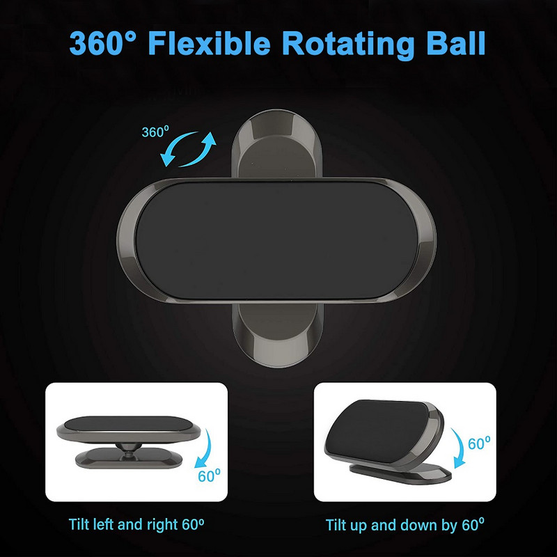 360 fokos mágneses autós telefontartó univerzális autós műszerfali mágneses telefonállvány iPhone 12 Pro Max Xiaomi GPS támogatással