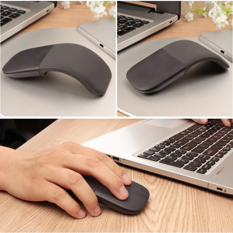 1 buc/2 buc Mouse pliabil fără fir/Bluetooth Arc Touch Computer Mute Mouse Mouse ergonomic subțire Laser pentru Windows MAC/OS Microsoft